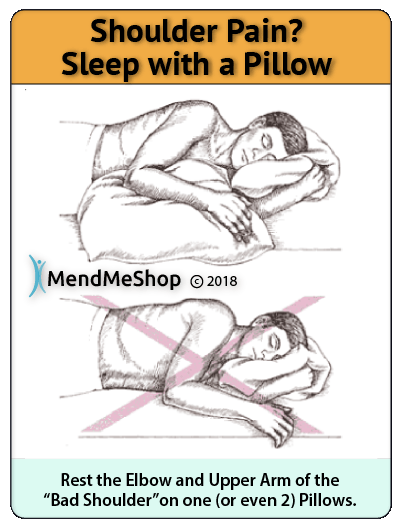 how to use a pillow for shoulder pain sleep